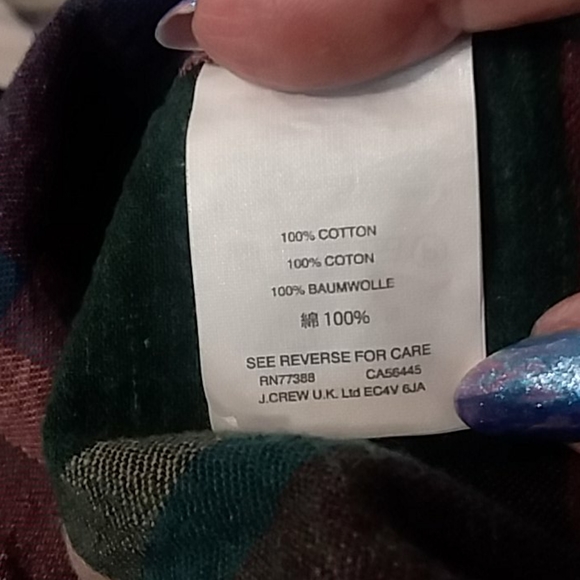 J.Crew plaid cotton shirt - Picture 6 of 7